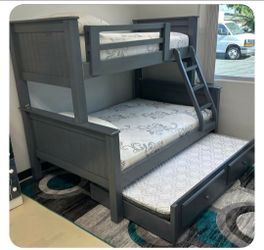 Bunk Beds / Literas Twin Full Full Madera 100%