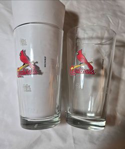 Boelter St. Louis Cardinals MLB Clear Pint Beer Glasses Set of 2