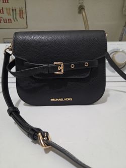Michael Kors Black Leather Crossbody Bag