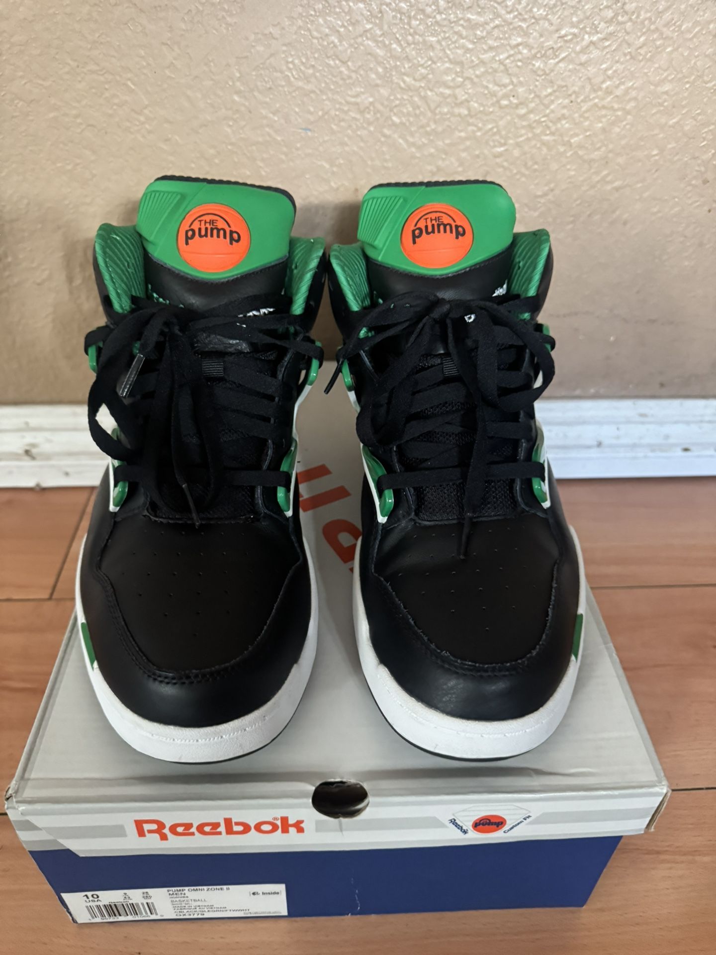 Reebok Green High Top Pump SZ 10 Cash Or Bitcoin Only Used Great Condition, Price Firm