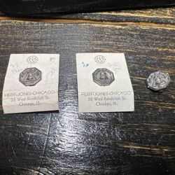 (3) Vintage Employee Pins Sterling Silver