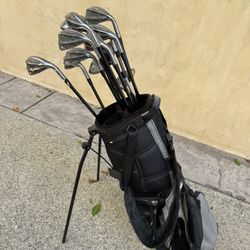 Golf Clubs And Golf Bag With Driver