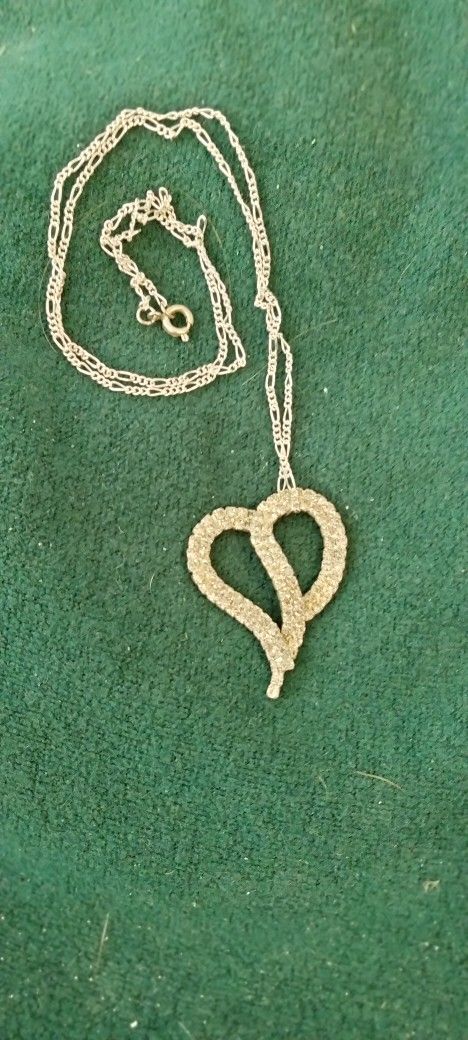 Heart Pendant With Figaro Chain