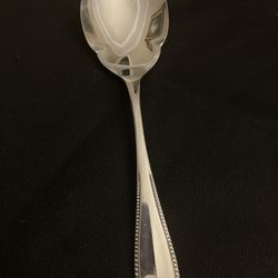 Oxford Hall Stainless Steel CRYSTAL PALACE Solid Smooth Casserole Spoon 8 5/8 in