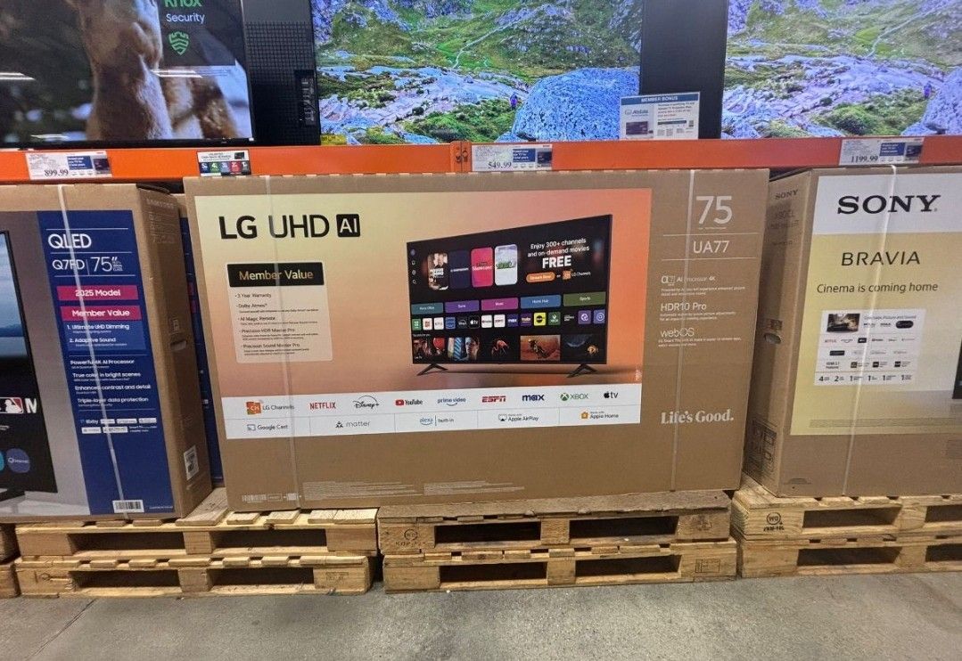 75 “ lg smart 4K UHD HDR TV 