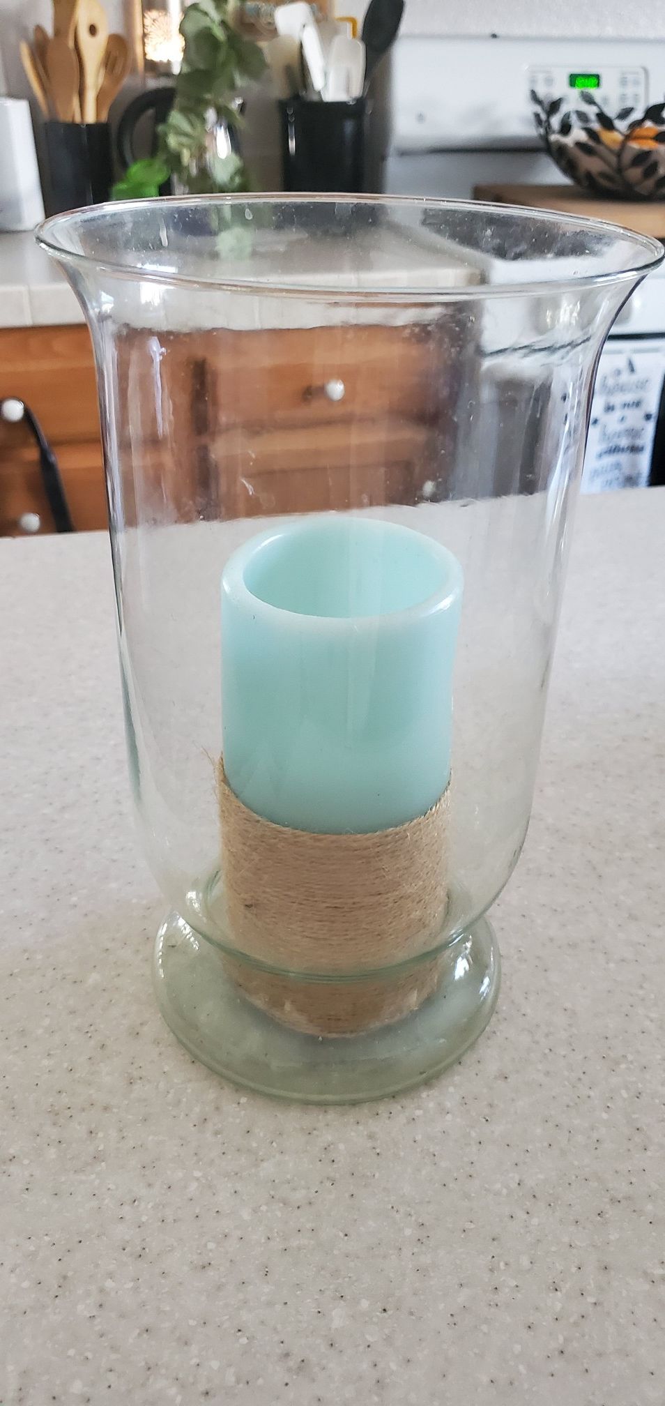Votive Candle in Hurricane Lamp