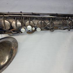 Vintage Antique Buescher True Tone Saxophone Made in 1(contact info removed) Serial # 41591 Silver Plated