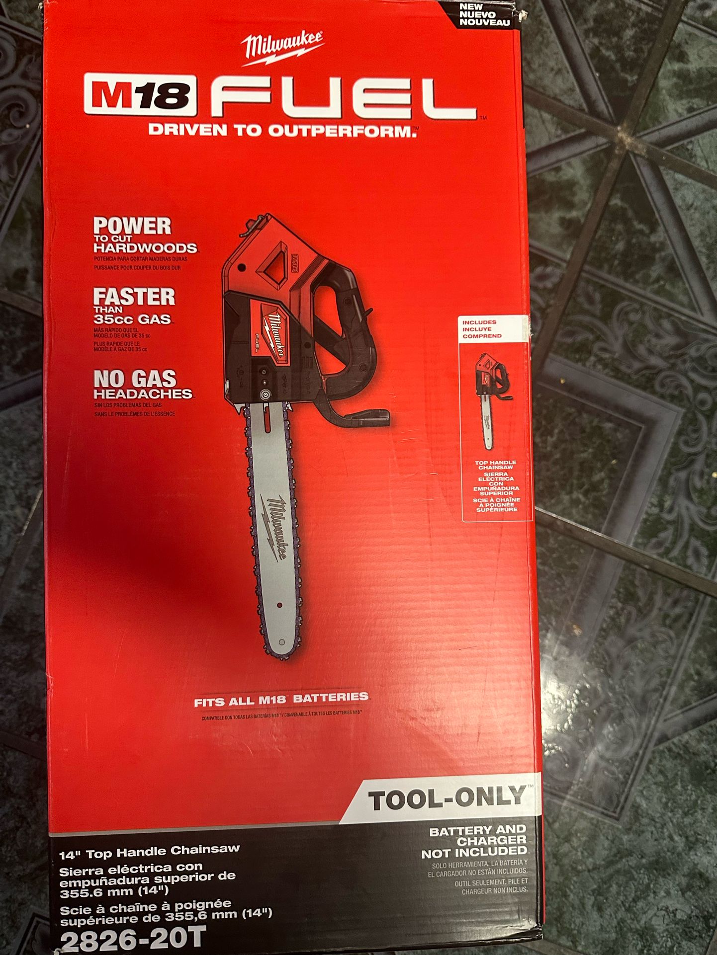 Milwaukee M18 FUEL 14 in. 18V Lithium-Ion Brushless Cordless Battery Top Handle Chainsaw (Tool Only)