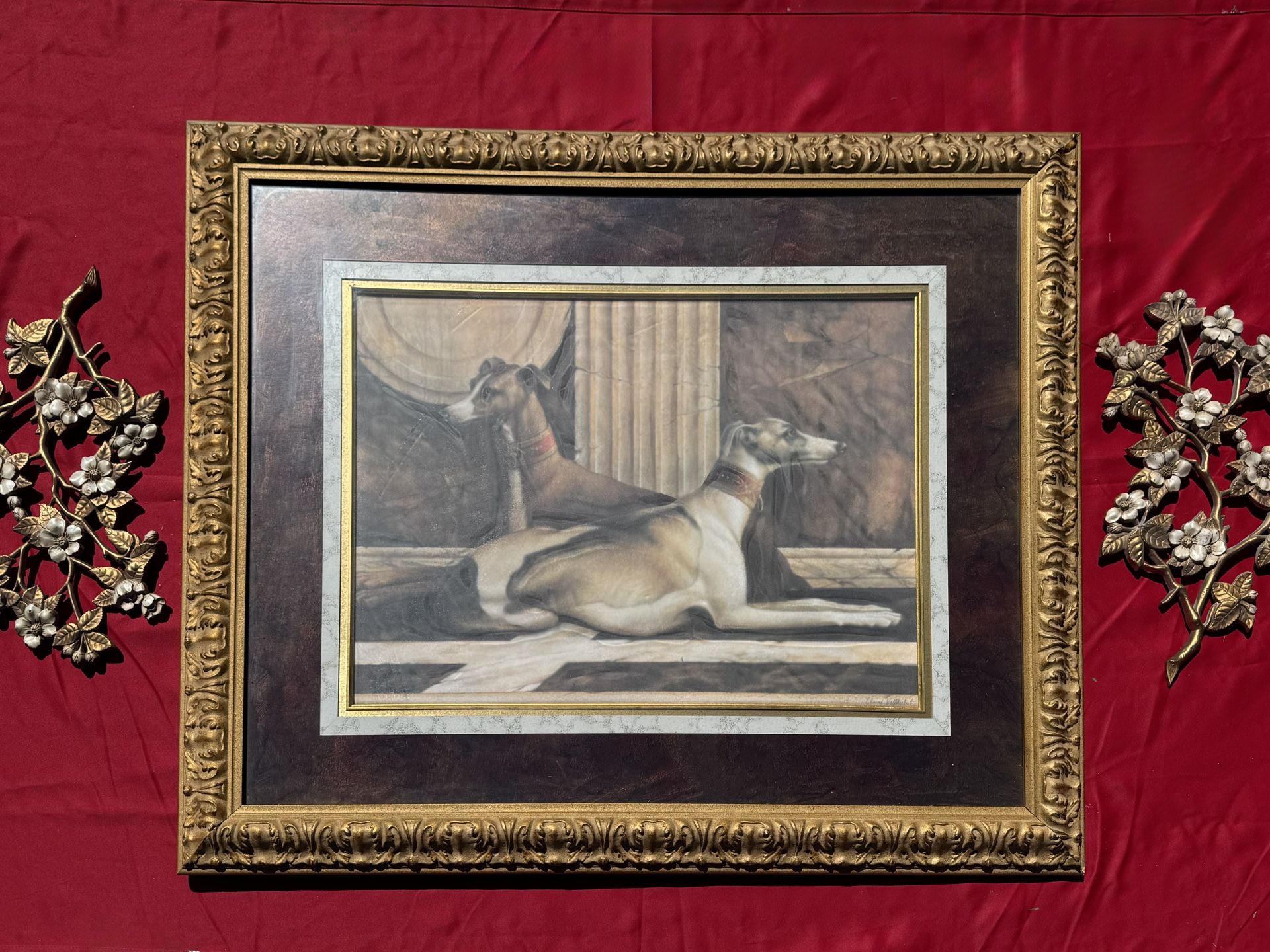 Extra Large Framed Print of Greyhounds