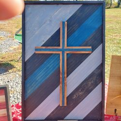 Wall Art With 3D Cross