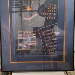 24x28" New York Jazz Festival" Framed Poster