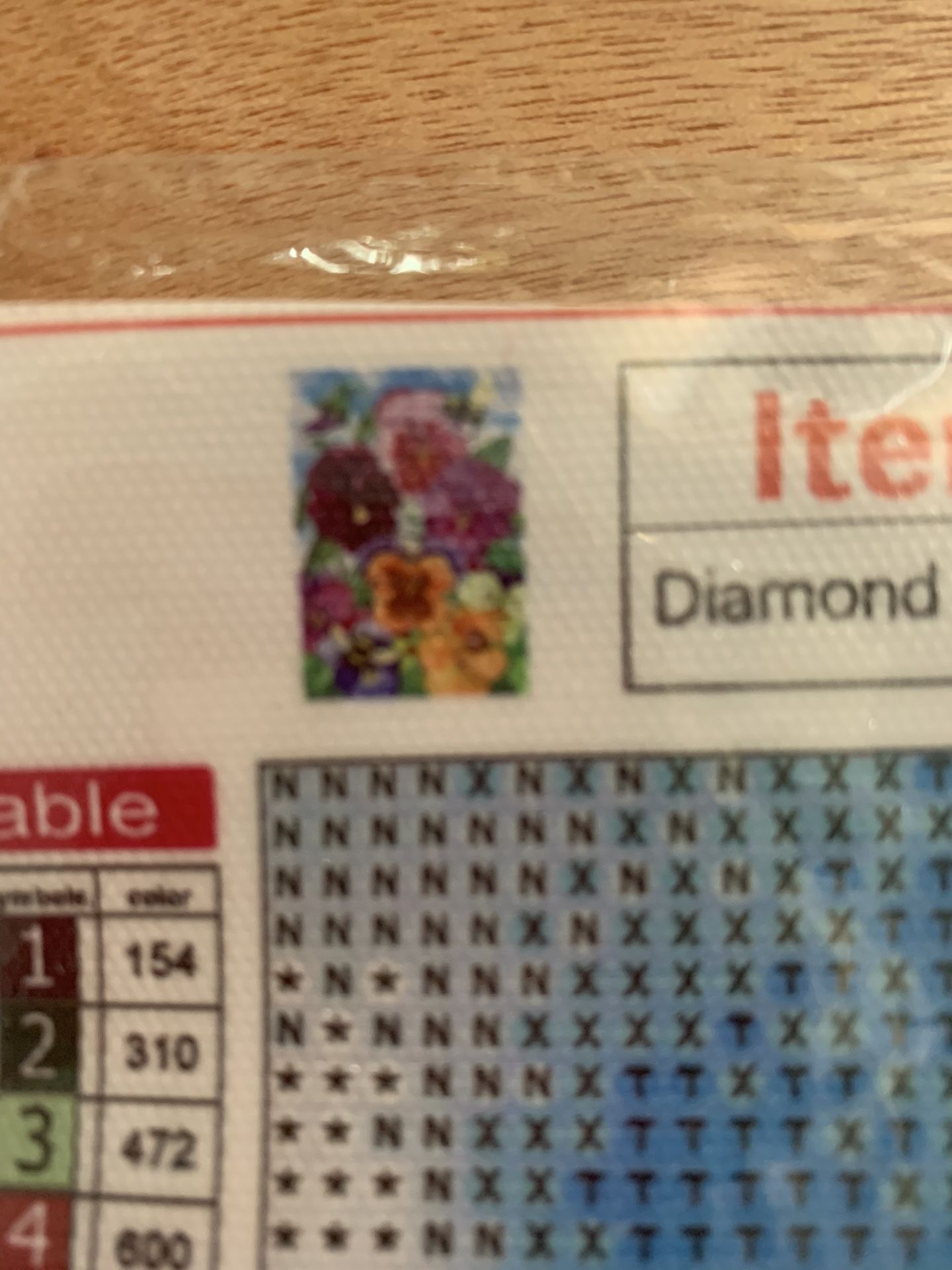 Floral/Pansies Diamond Painting Kit 
