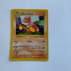 Charmeleon Shadowless Vintage (red hp) 1995 Pokémon Card