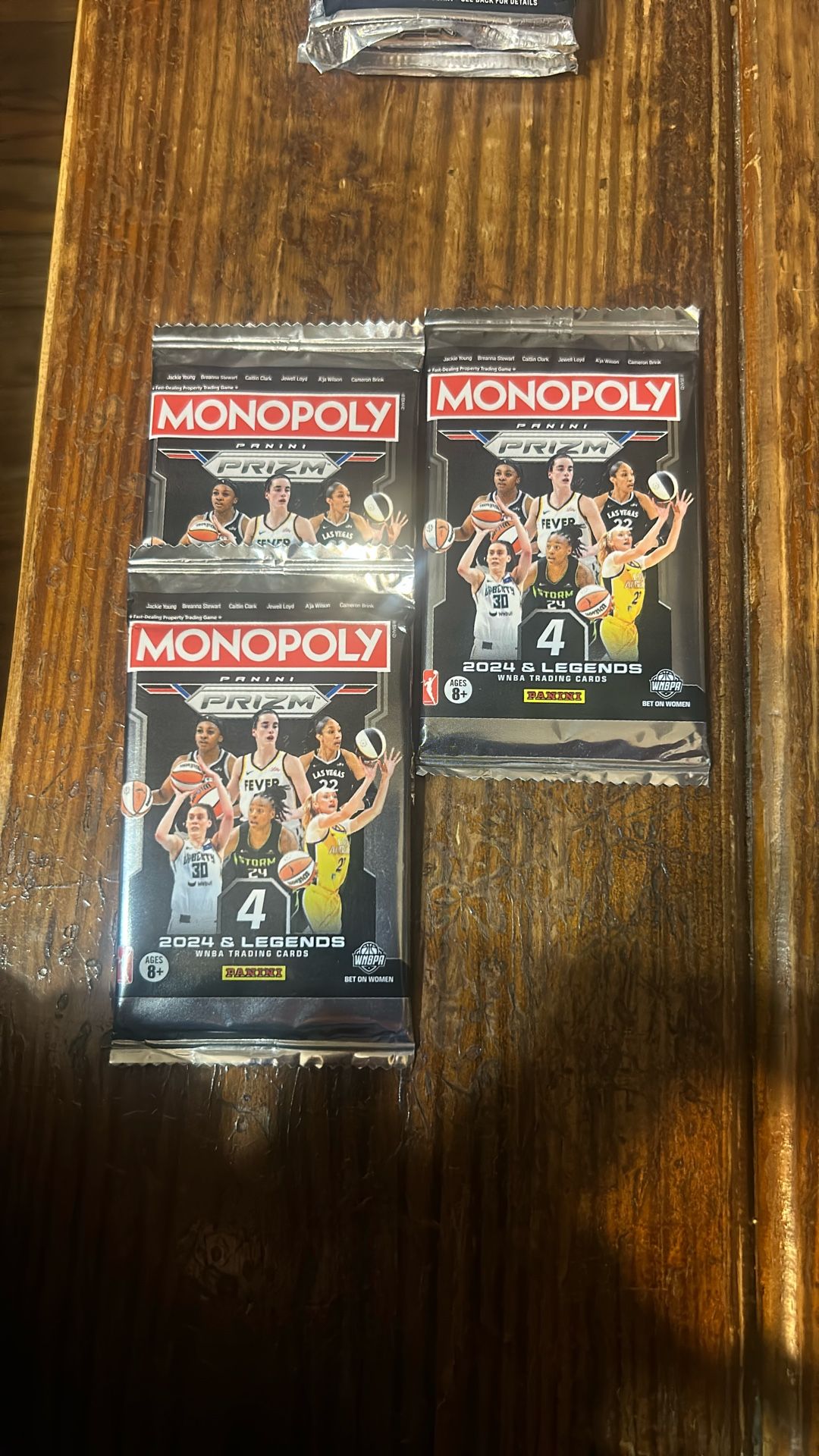 2024 WNBA Panini Prizm Monopoly Pack Of Cards , Basketball , New , Caitlin Clark Breanna Stewart