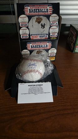 Huston Street 05 AL ROY  Autographed Baseball