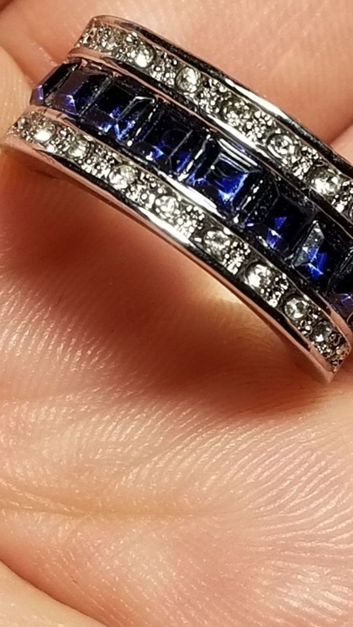 Gorgeous princess Cut Wedding Engagement Promises Ring Size 9