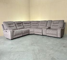 Barcalounger Carmelo Fabric Power Reclining Sectional – Brand New with Tags, Comfort & Style!
