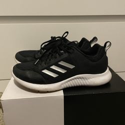 Adidas black and white questar flow shoes 