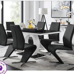 Modern table with 6 chairs
