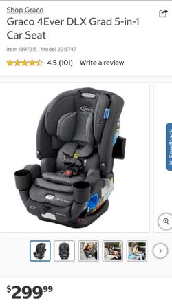 Graco 4Ever DLX Grad 5-in-1 Car Seat $200