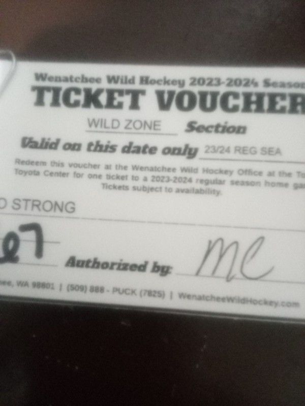 Tickets Wenatchee Wild Hockey 