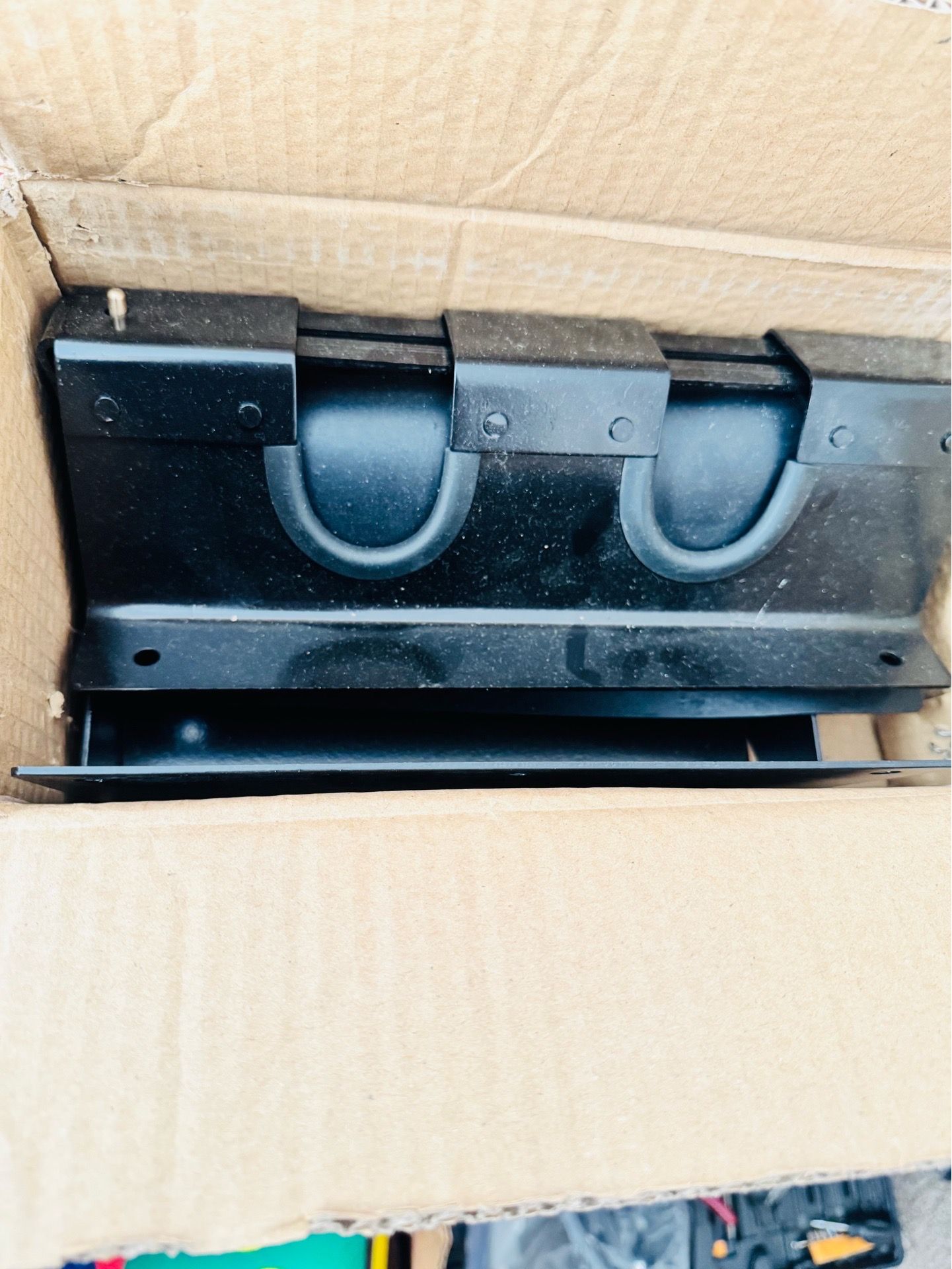 Double Holder for Cargo Bar Load Locks | Classic Rod Carrier, Bolt-on to Truck/Trailer/Warehouse