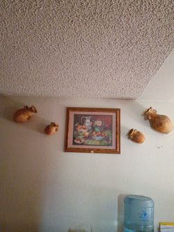 Cuadro decorador para comedor con sus jarrones a los lados
