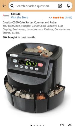 Cassida 200 Coin Counter New in Box