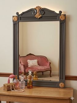 Vintage Ornate Wall Mirror with Gold Accents