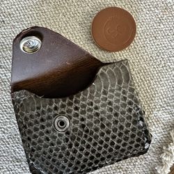 Snakeskin Leather & CD Cielo Meteorite - Space Cowboy - Card and Cash Wallet