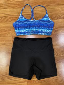 Pink Victoria’s Secret Ultimate Leggings Shorts M Medium And A Sports Bra