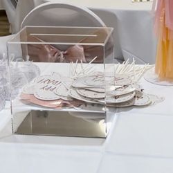 Acrylic for Reception with Slot, 10" X 10" X 6" Large Advice Gift Envelope Holder