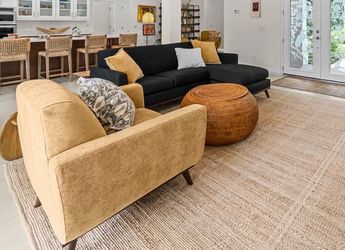 LA JOLLA ROUND RATTAN COFFEE TABLE