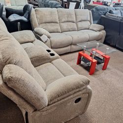 76505.... Sofa And Love Seat Reclinig 