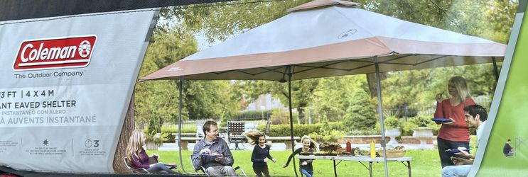 New Coleman 13 Ft x 13 Ft Instant Eaved Shelter Pop Up Canopy