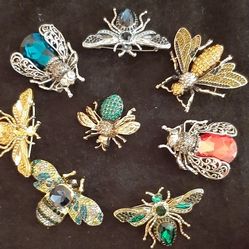 Colorful Bee Brooches!