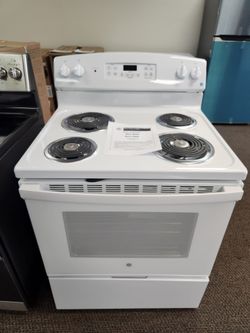 30 in. 4 Burner Element Free-Standing Electric Range in White