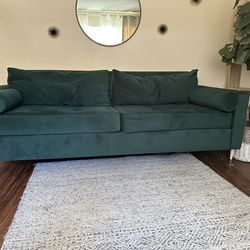 Velvet Green Couch 