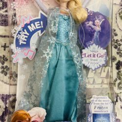 Disney Frozen Singing Elsa 12” Doll NEW -Partially Opened to Put New Batteries in $25 Price is Firm  
