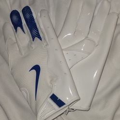 Brand New Nike Vapor Jet 8.0 Football Gloves White Blue Men Size 2XL