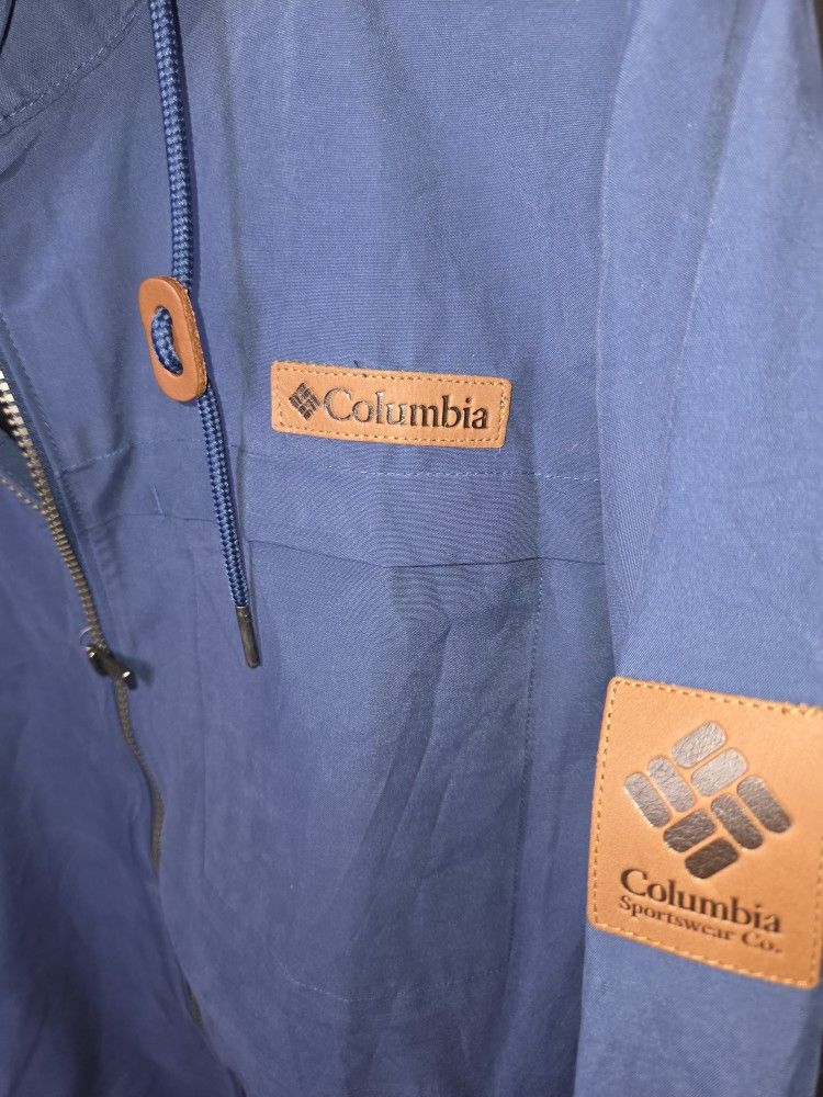 NEW Columbia Sportswear Men's Windbreaker Jacket – Navy Blue – NWT