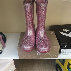 Girls Pink Rain Boots Size 13/1 