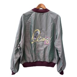 Vintage Las Vegas El Cortez Hotel Gambling Iridescent Green Embroidered Jacket