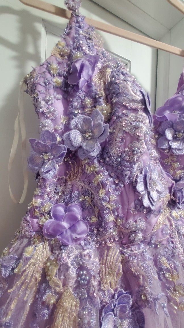 Lavender Embellished Dress