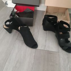 BCBG WEDGES, WORN TWICE SIZE 6.5 & VINCE CAMUTO HIGH HEELS, SIZE 7 WORN ONCE BOTH IN GREAT CONDITION, PRICE BCBG $15 & VINCE CAMUTO $25
