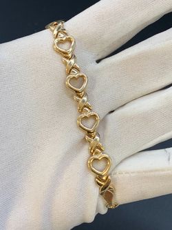 7" XO Gold bracelet #34043