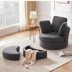 Swivel Accent Barrel Chair 