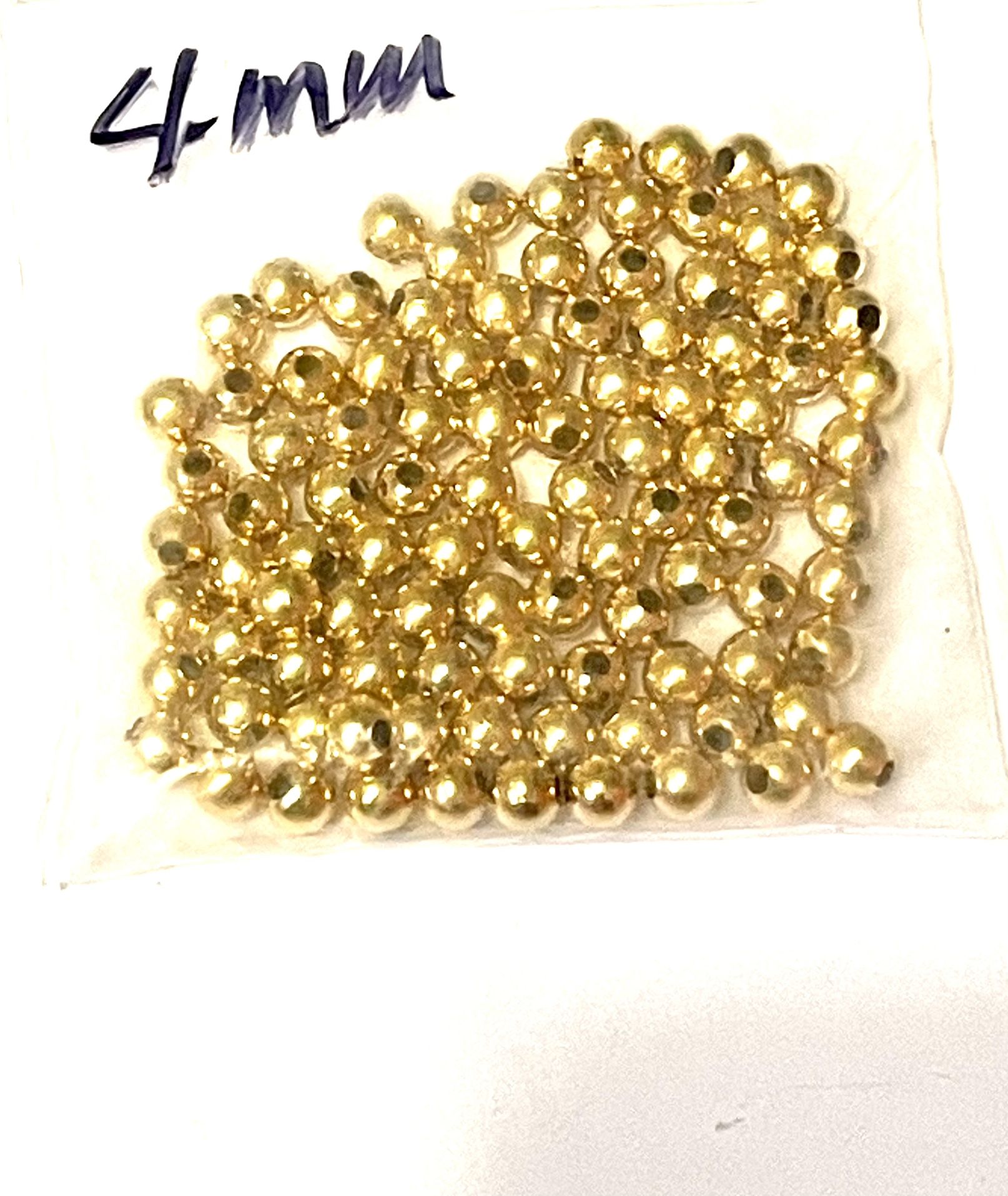 Gold Tone Spacer 4mm Beads