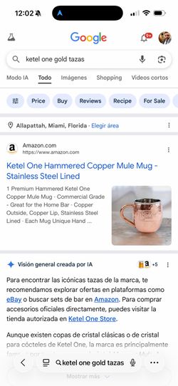 Ketel One Moscow Mule Copper Mug Set – Set of 4