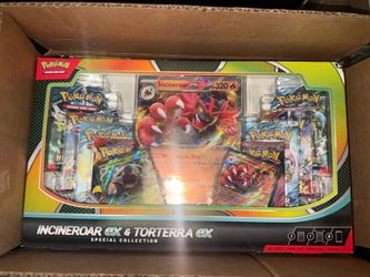 Pokémon TCG Incineroar ex & Torterra ex Special Collection Box – Sealed